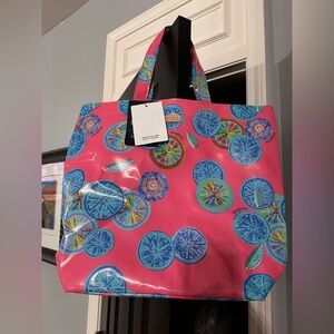 Consuela Pink and Blue Tote Bag